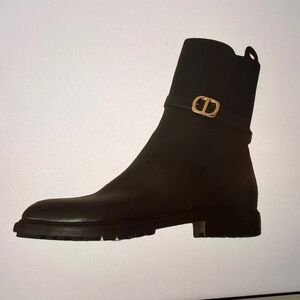 Christian Dior Empreinte black leather ankle boot